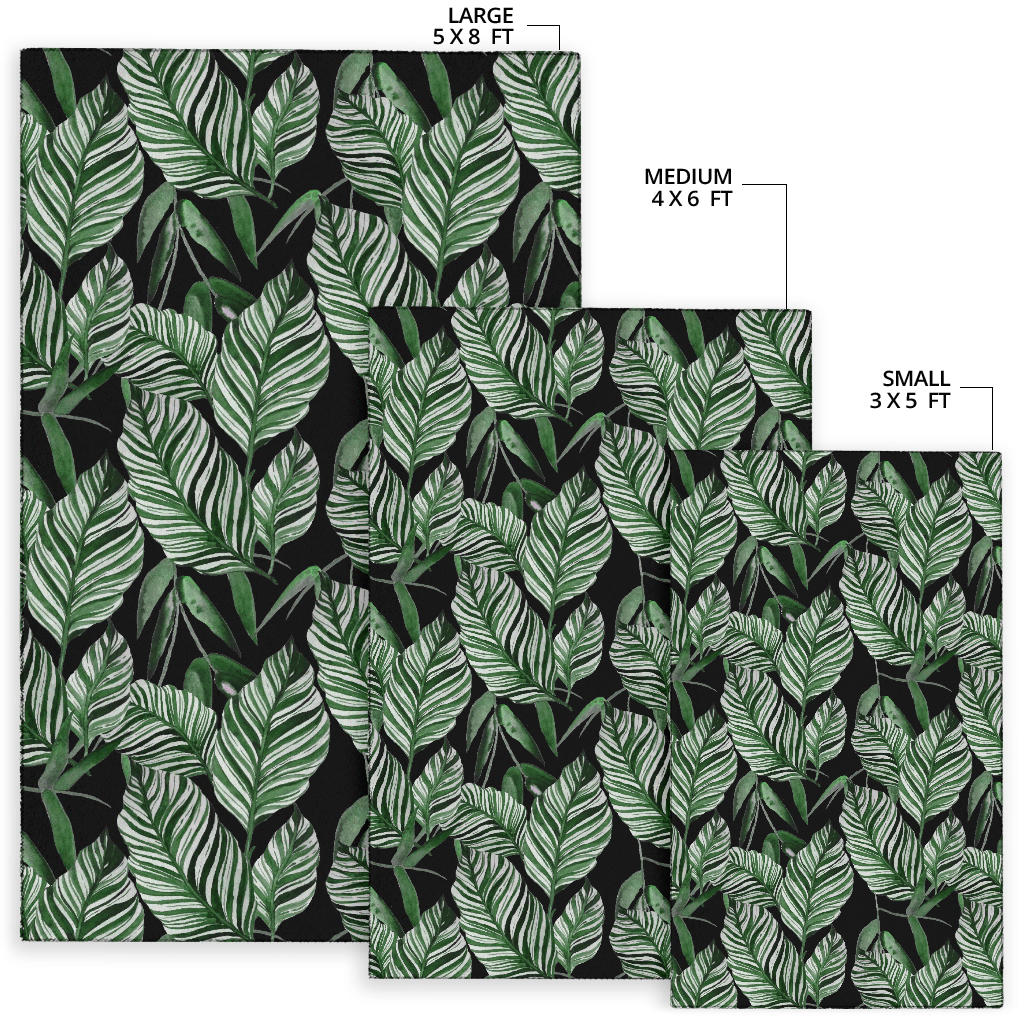 Palm Leaves Pattern Print Design PL09 Area Rugs