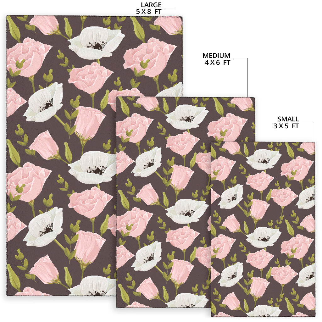 Anemone Pattern Print Design AM011 Area Rugs