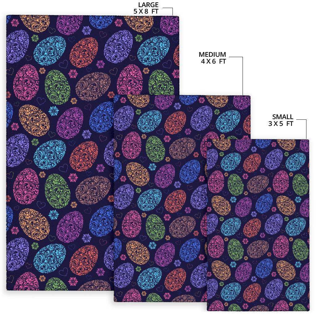 Easter Eggs Pattern Print Design RB012 Area Rugs