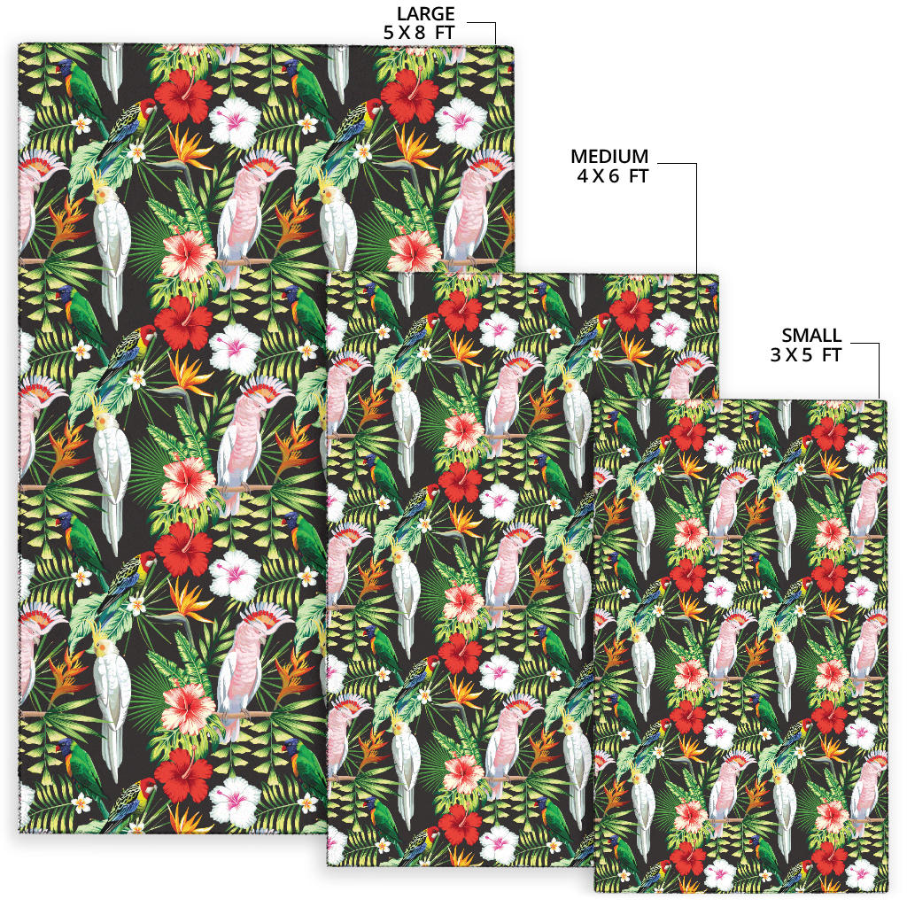 Tropical Flower Pattern Print Design TF03 Area Rugs