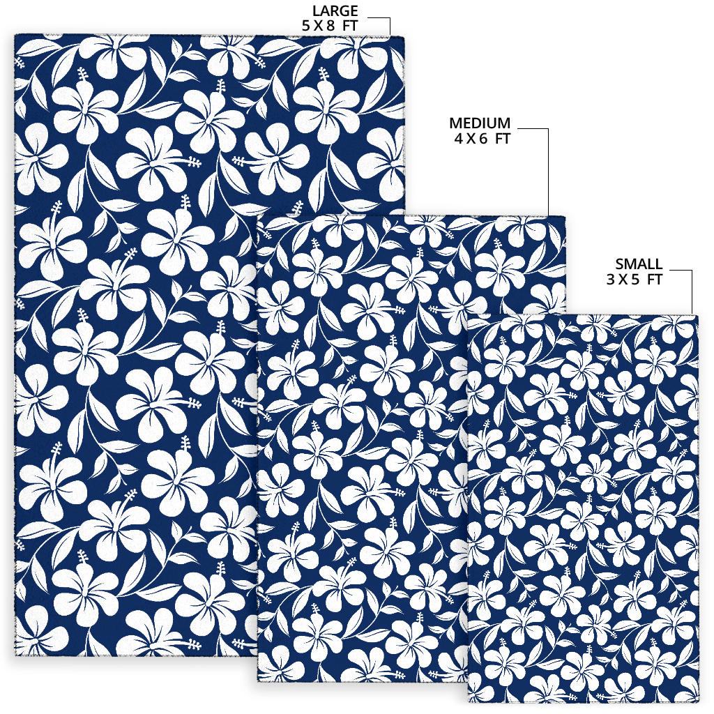 Hibiscus Pattern Print Design HB031 Area Rugs