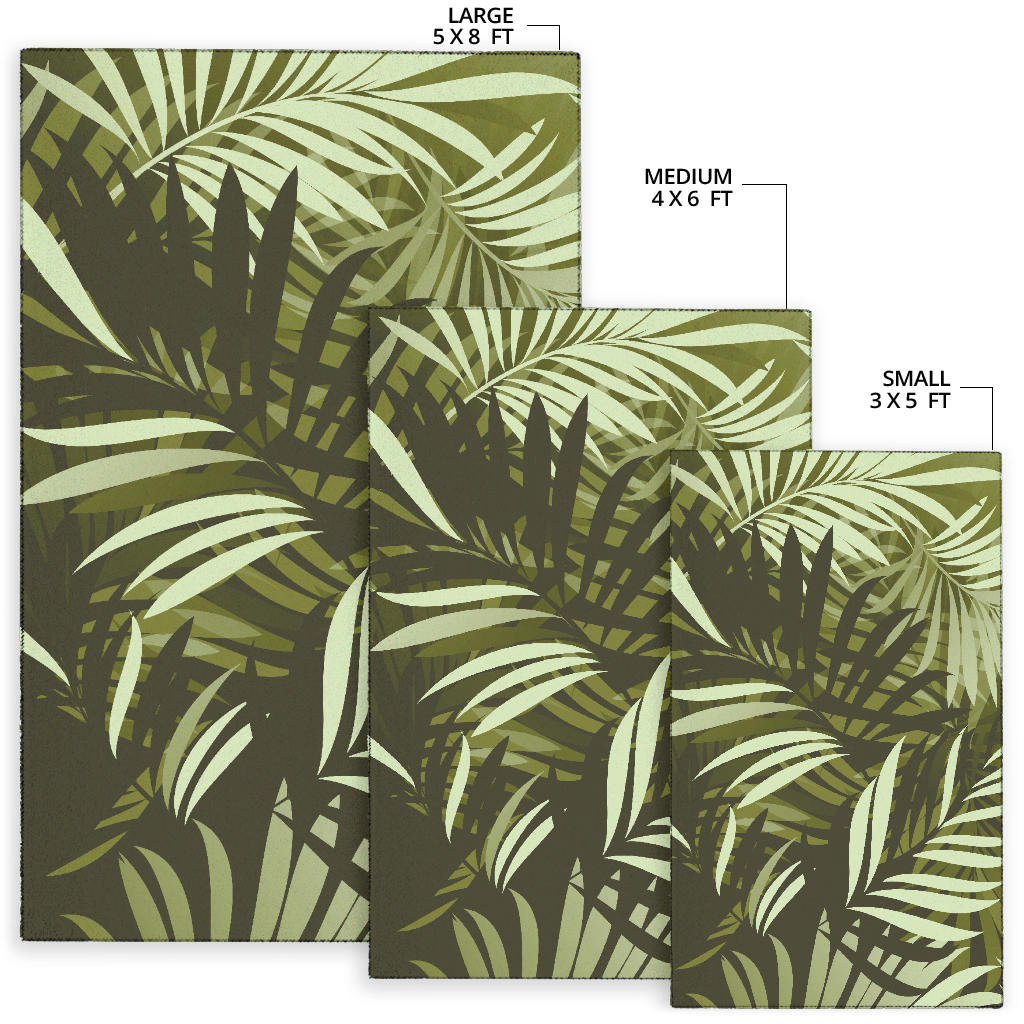 Palm Leaves Pattern Print Design PL05 Area Rugs