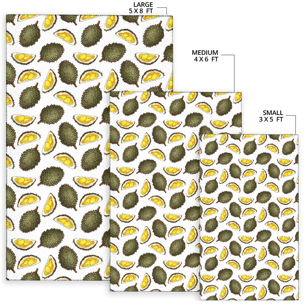 Durian Pattern Print Design DR03 Area Rugs