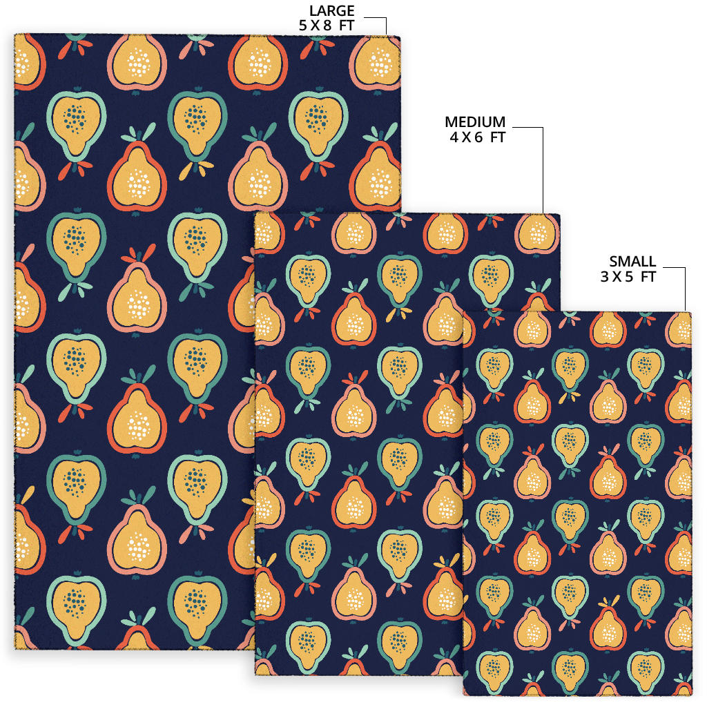 Pear Pattern Print Design PE03 Area Rugs