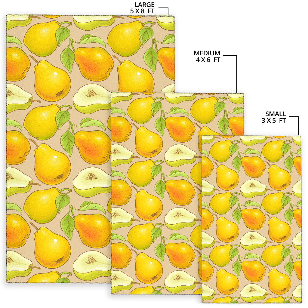 Pear Pattern Print Design PE05 Area Rugs