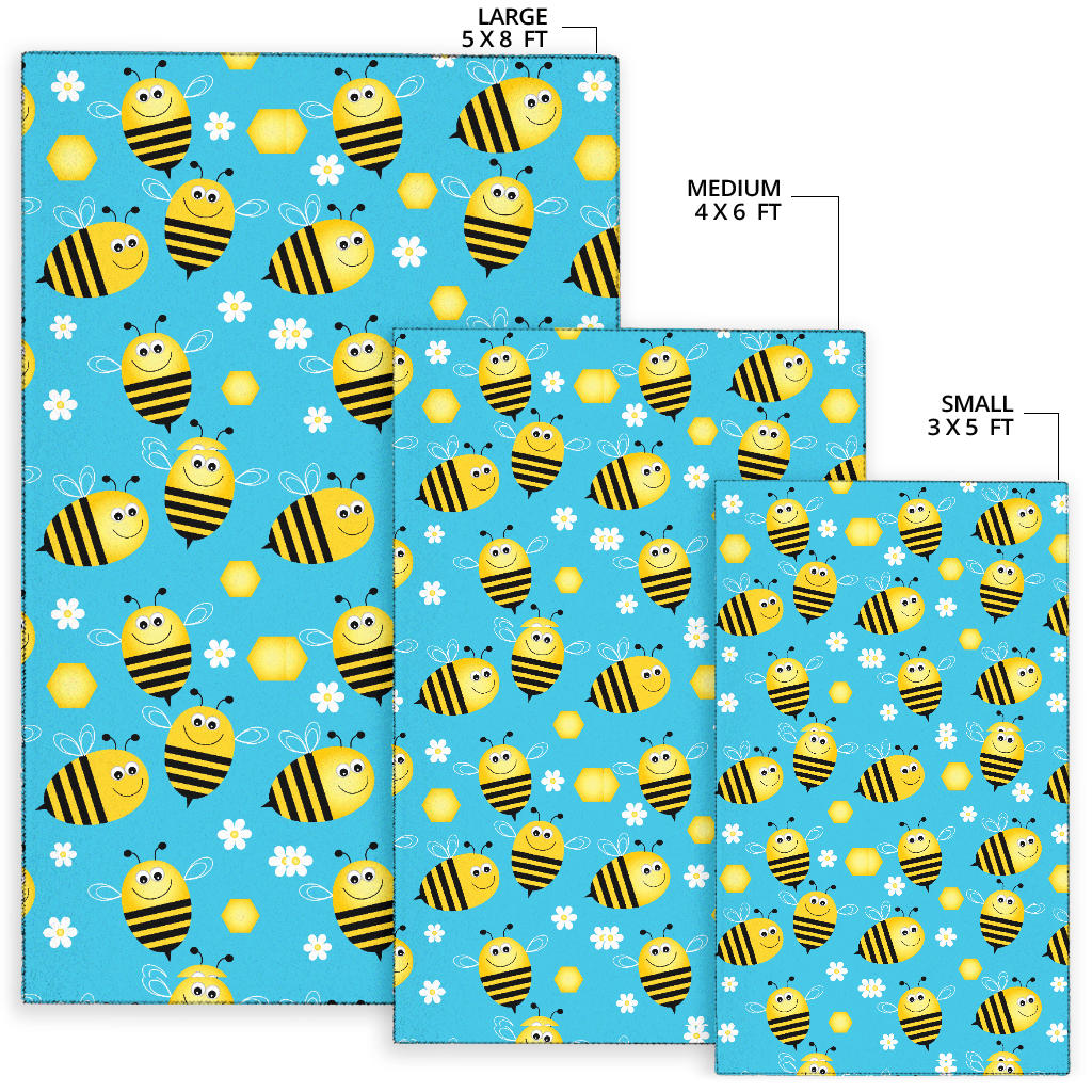 Bee Pattern Print Design BEE06 Area Rugs