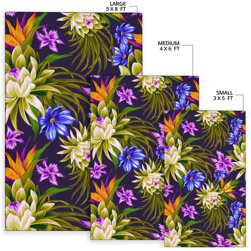 Water Lily Pattern Print Design WL08 Area Rugs