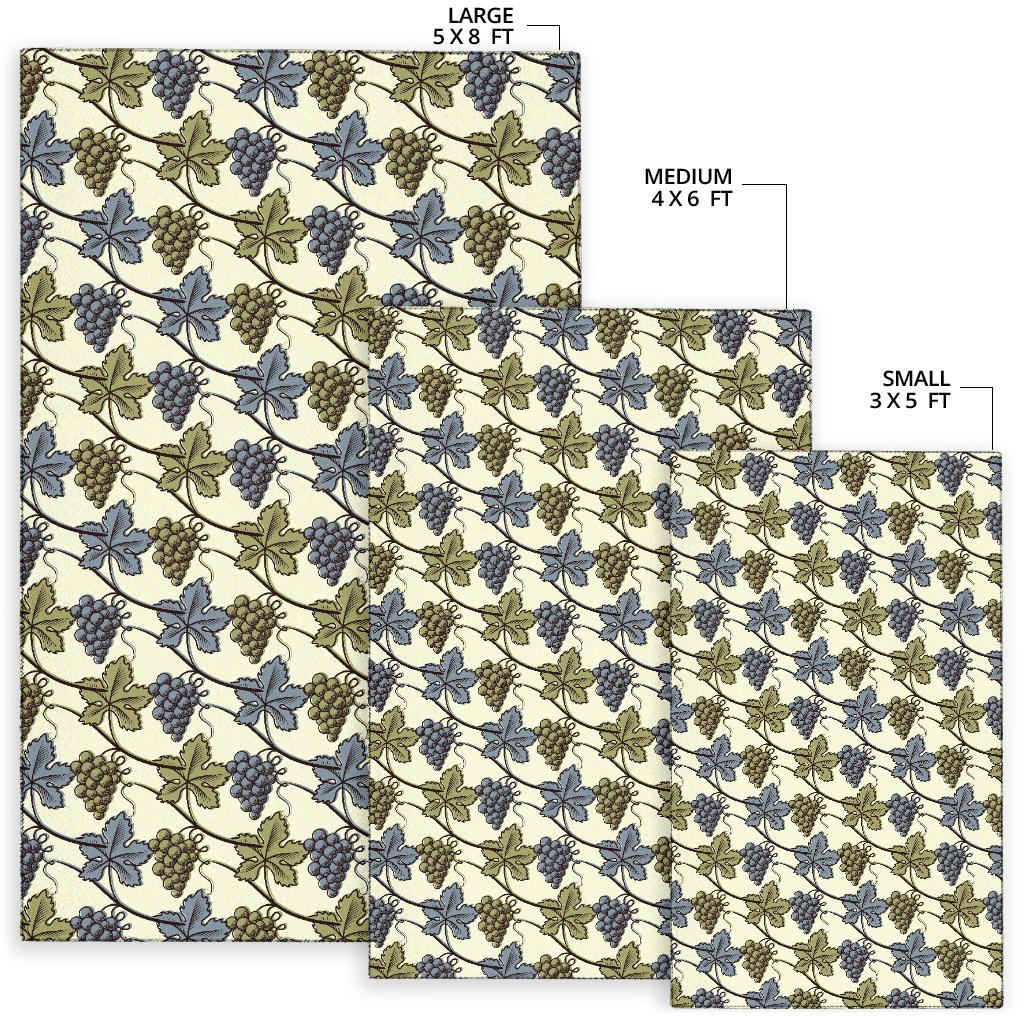 Grape Pattern Print Design GP03 Area Rugs