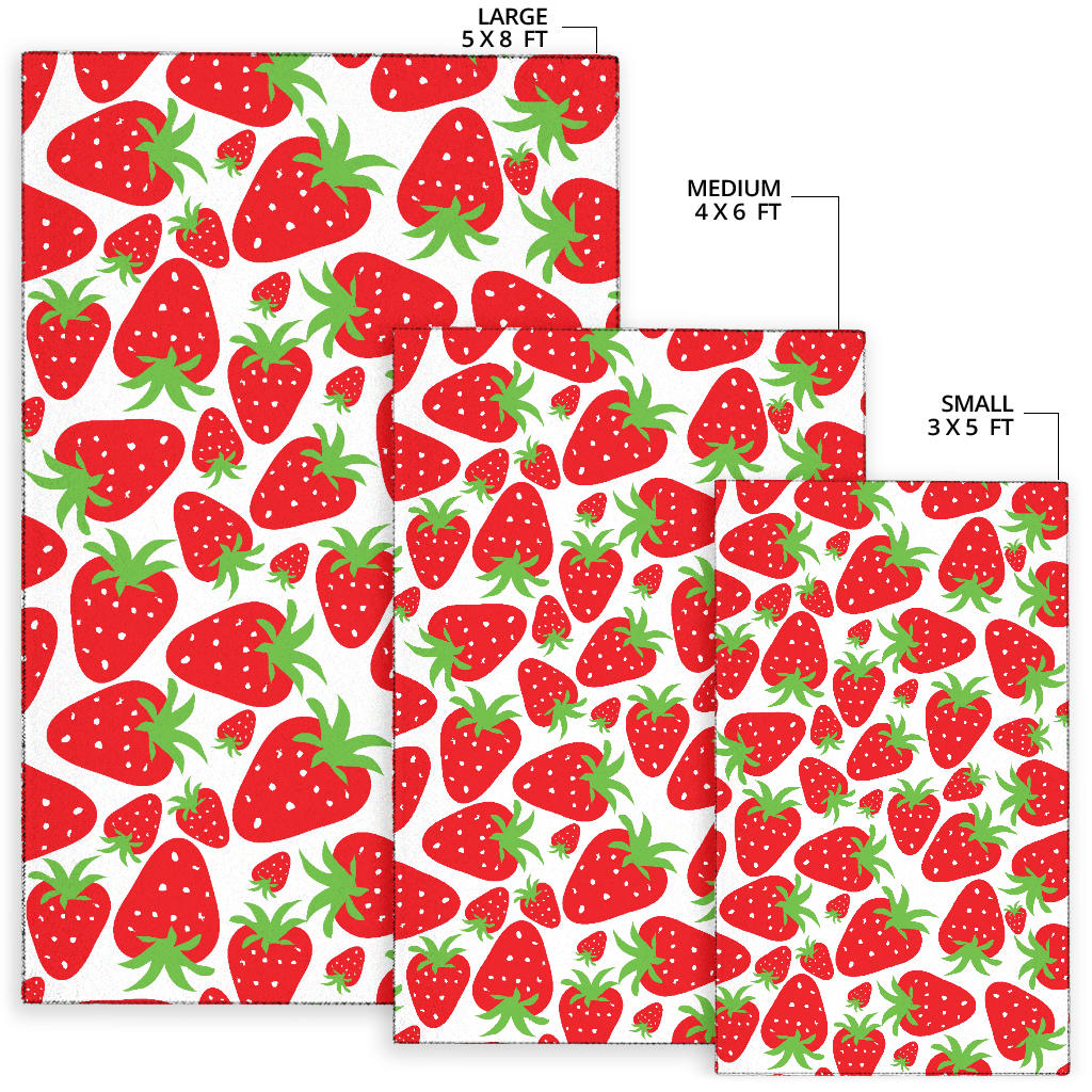 Strawberry Pattern Print Design SB01 Area Rugs