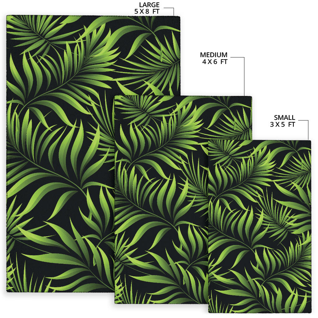 Palm Leaves Pattern Print Design PL07 Area Rugs