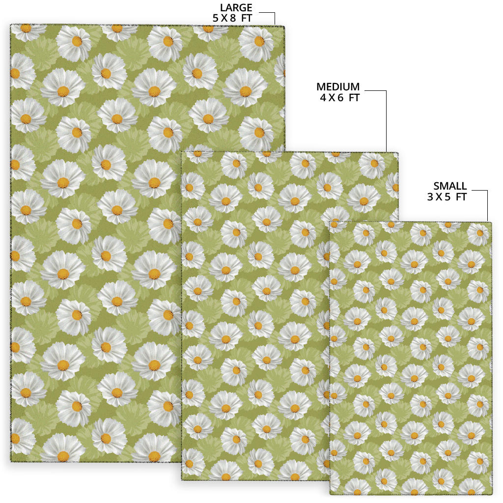 Daisy Pattern Print Design DS06 Area Rugs