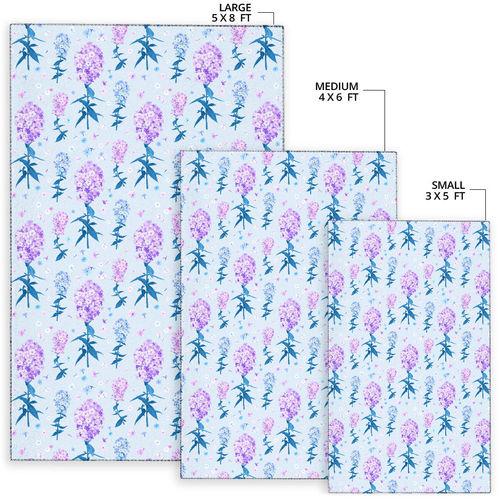 Lilac Pattern Print Design LI05 Area Rugs