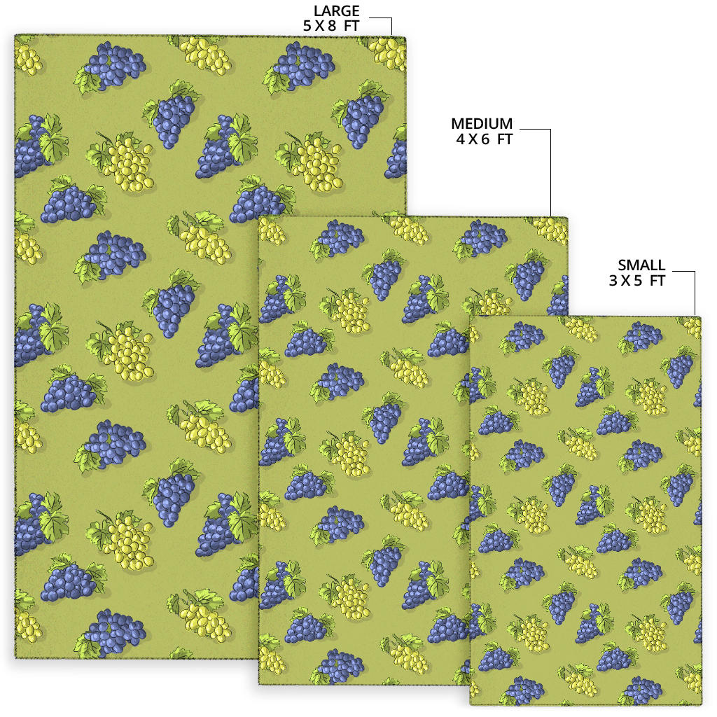 Grape Pattern Print Design GP08 Area Rugs
