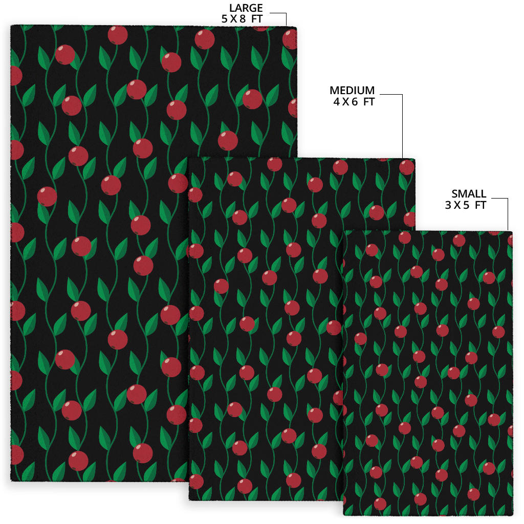 Cranberry Pattern Print Design CB01 Area Rugs