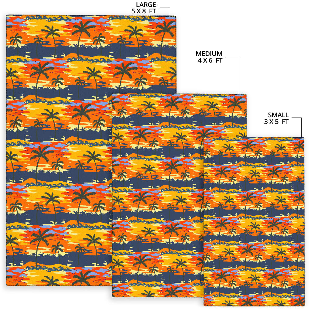 Palm Tree Pattern Print Design PT010 Area Rugs