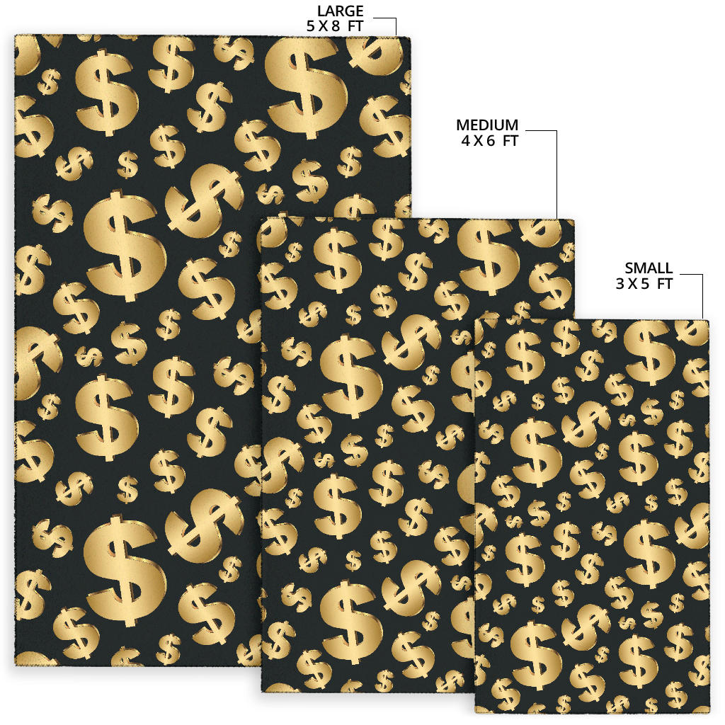 Dollar Pattern Print Design DO04 Area Rugs