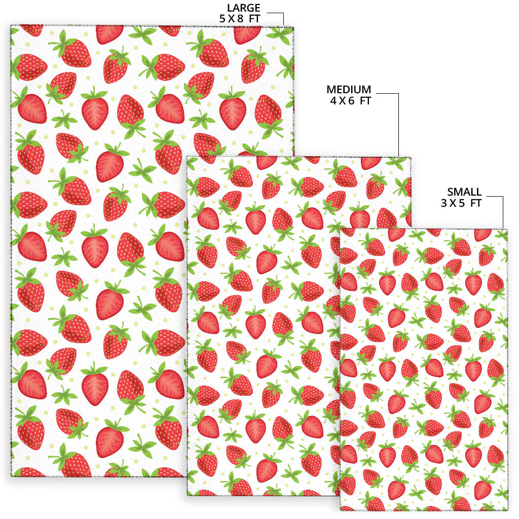 Strawberry Pattern Print Design SB07 Area Rugs