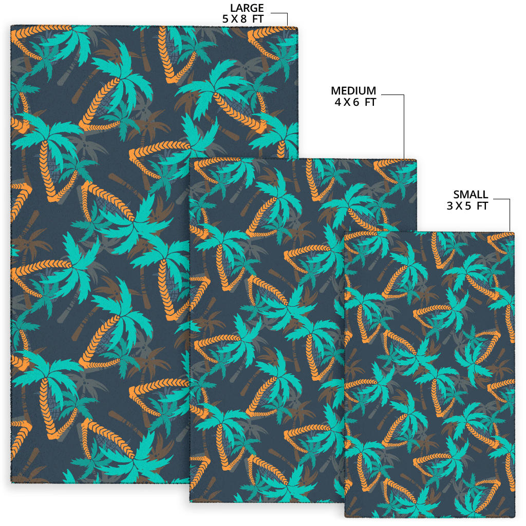Palm Tree Pattern Print Design PT01 Area Rugs
