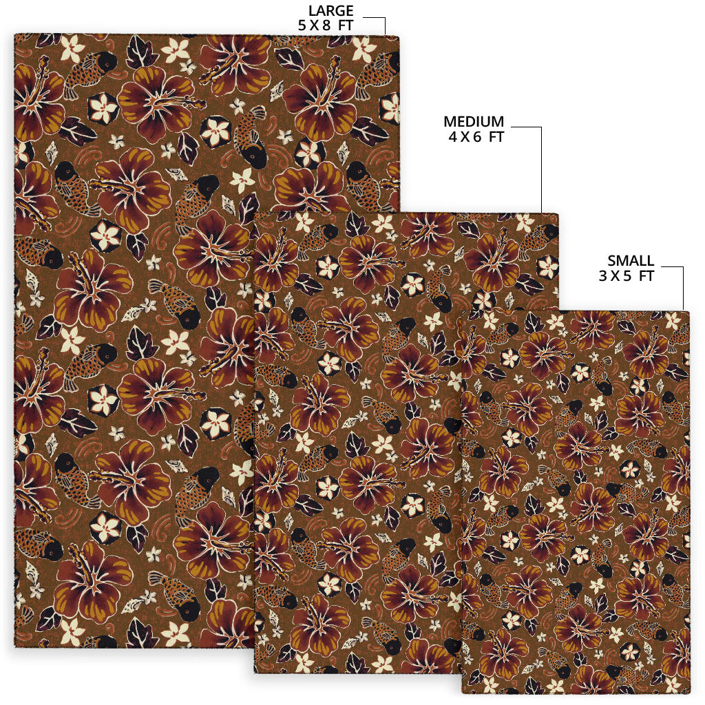Hawaiian Themed Pattern Print Design H01 Area Rugs