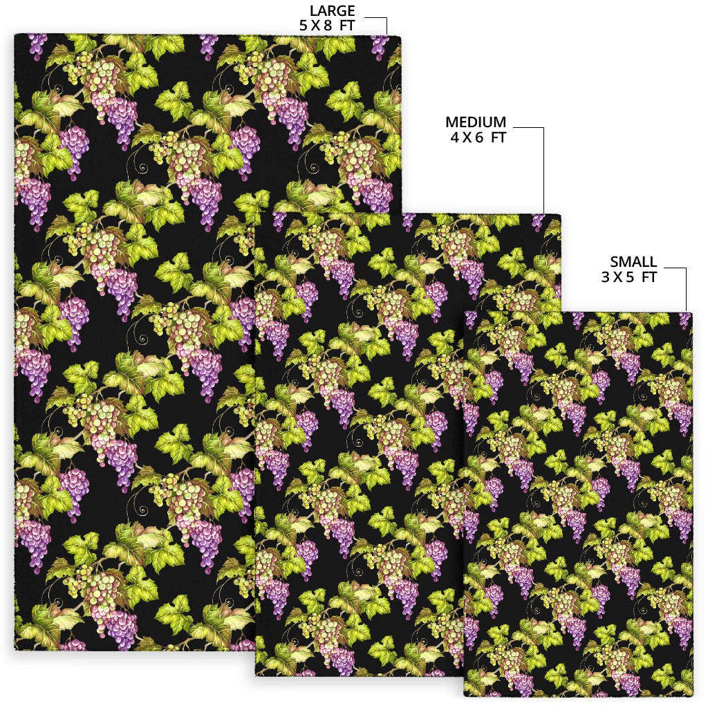 Grape Pattern Print Design GP04 Area Rugs