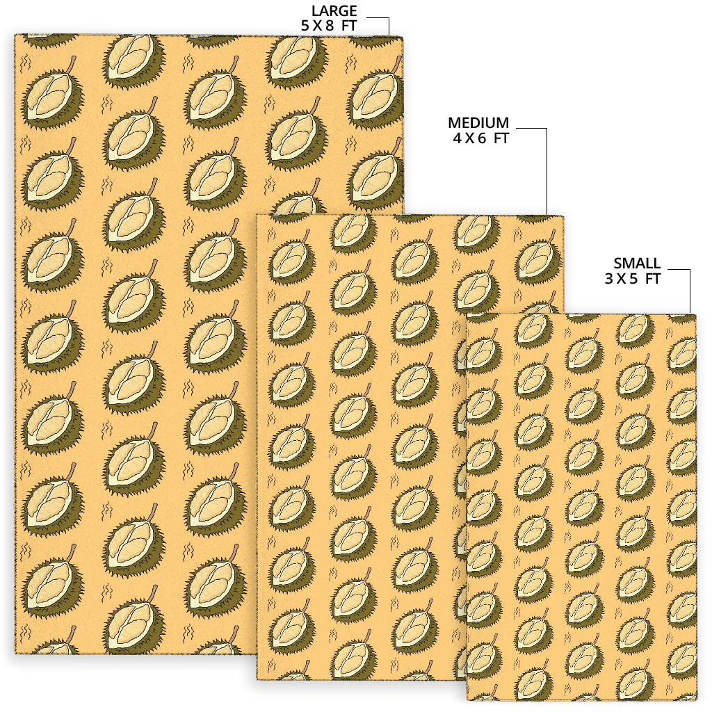 Durian Pattern Print Design DR02 Area Rugs