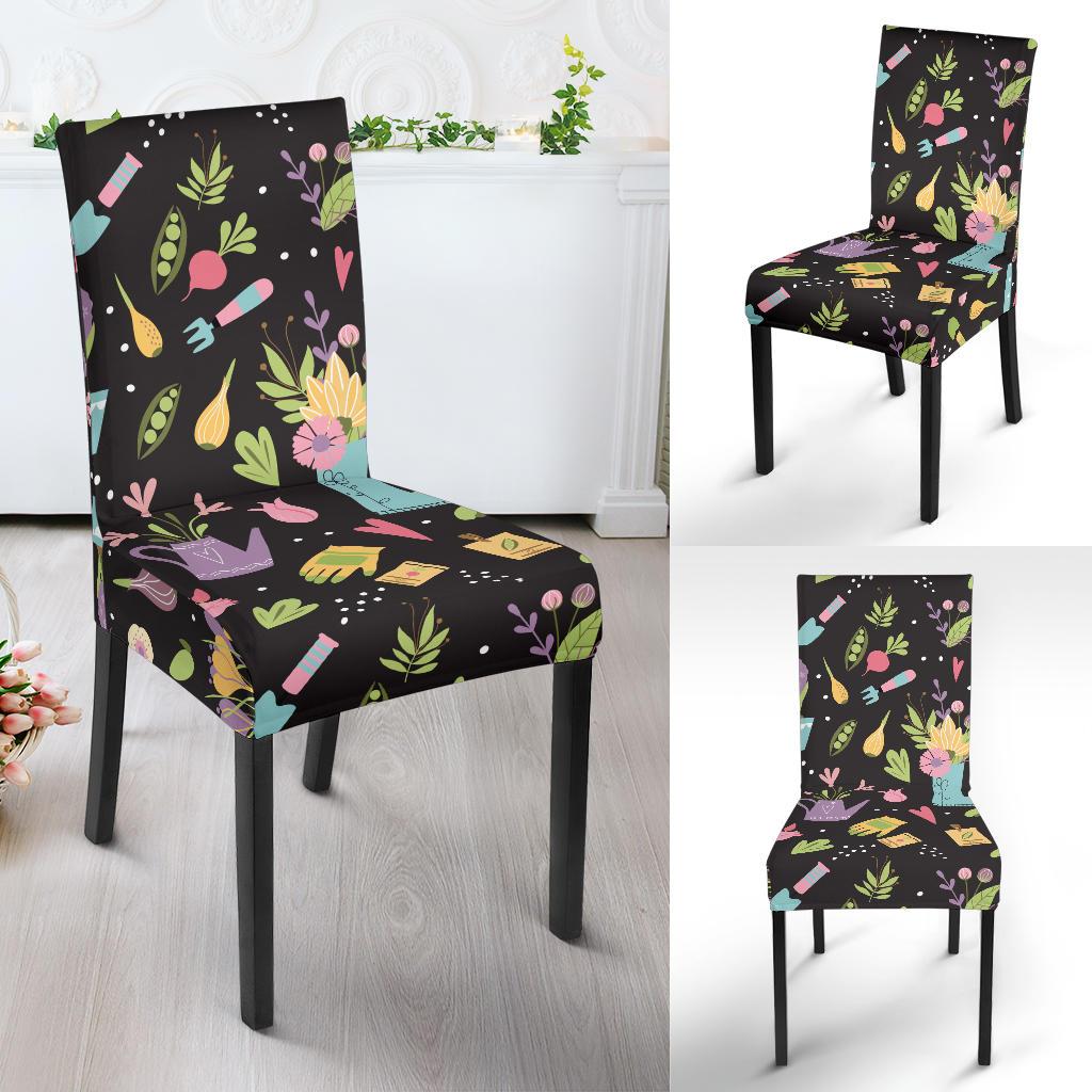 Gardening Pattern Print Design G03 Dining Chair Slipcover-JORJUNE.COM