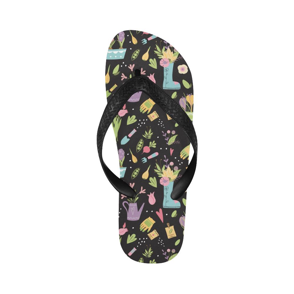 Gardening Pattern Print Design G03 Flip Flops-JorJune