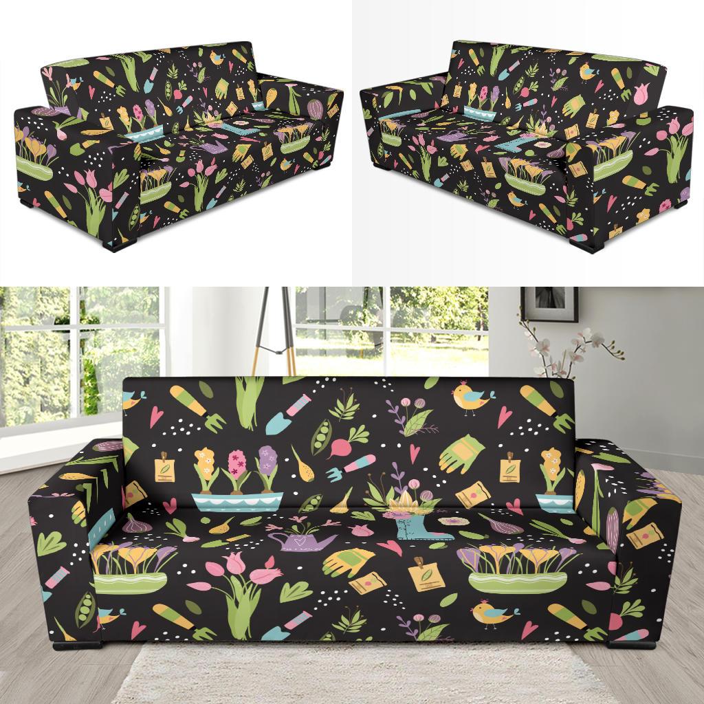 Gardening Pattern Print Design G03 Sofa Slipcover-JORJUNE.COM