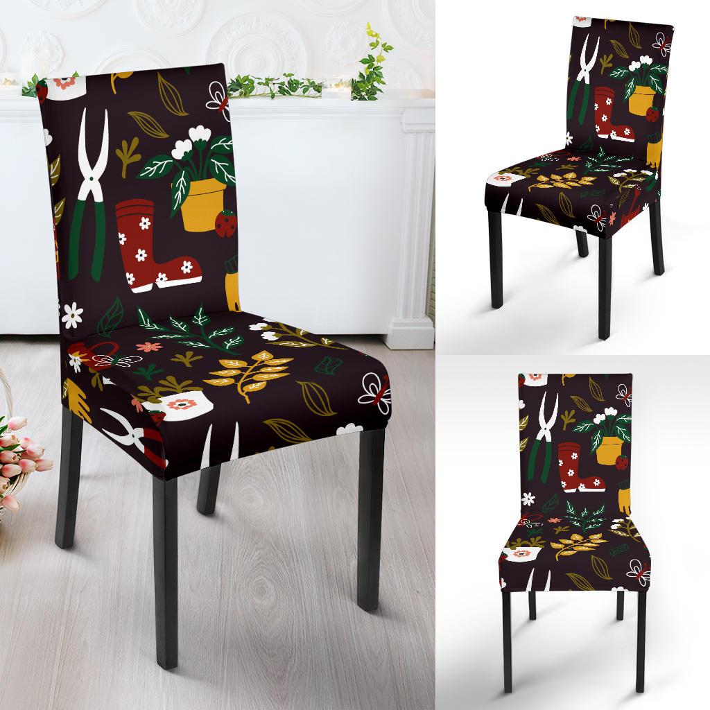 Gardening Pattern Print Design G05 Dining Chair Slipcover-JORJUNE.COM