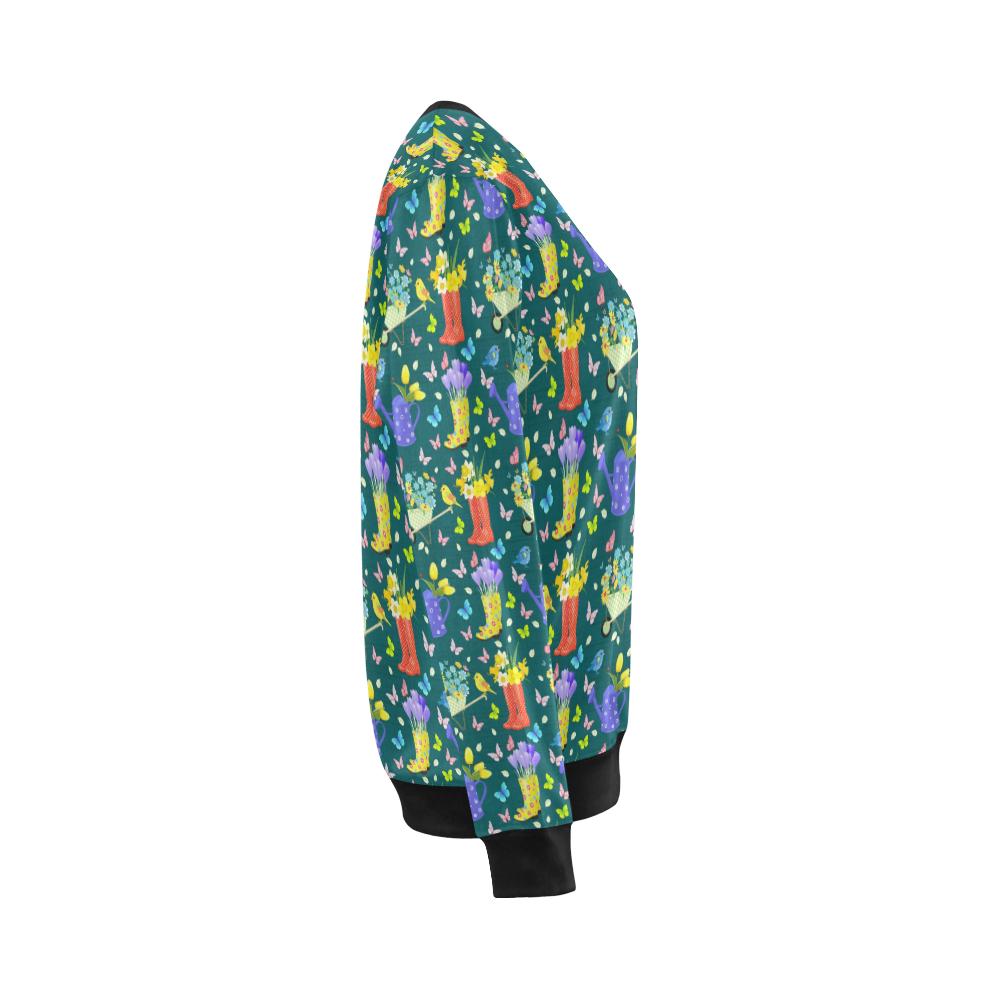Gardening Pattern Print Design G08 Women Long Sleeve Sweatshirt-JorJune