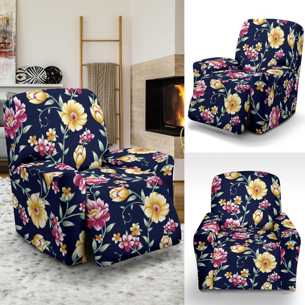 Gerberas Pattern Print Design GB03 Recliner Slipcover-JORJUNE.COM