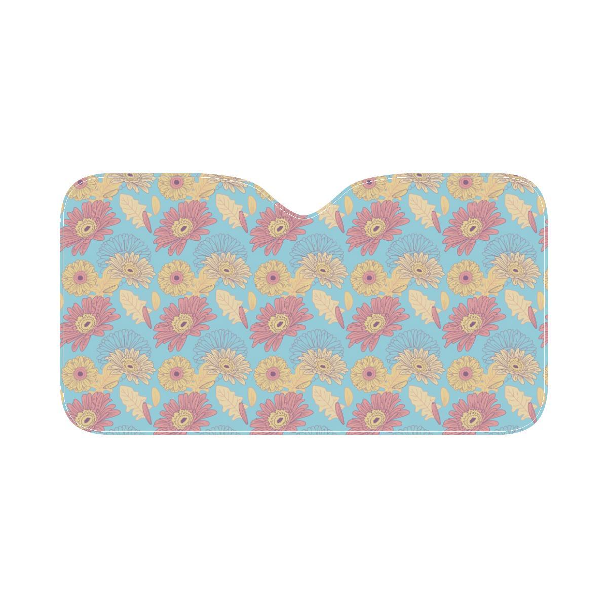 Gerberas Pattern Print Design GB04 Car Sun Shade-JorJune