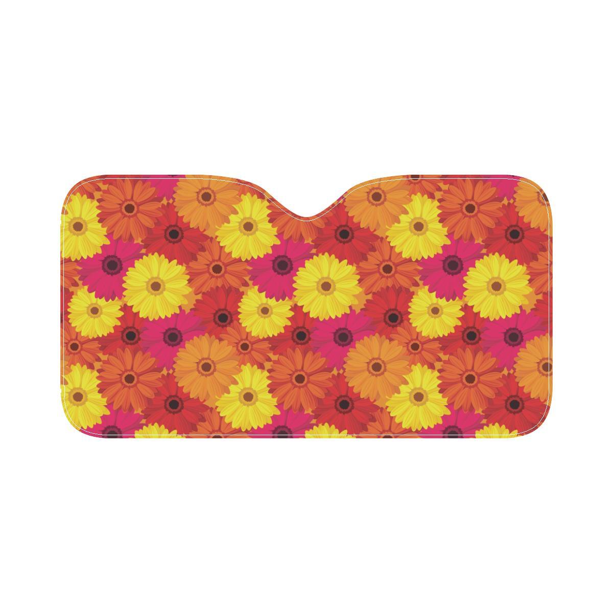 Gerberas Pattern Print Design GB05 Car Sun Shade-JorJune