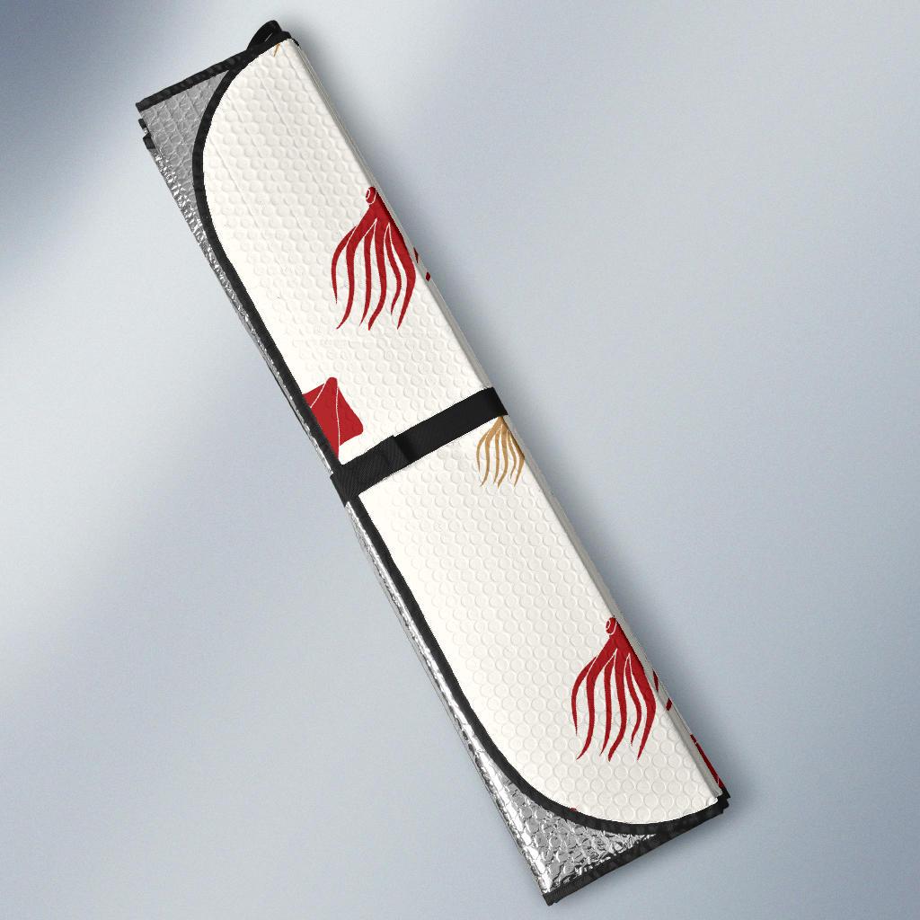 Giant Squid Pattern Print Design 01 Car Sun Shade-JORJUNE.COM