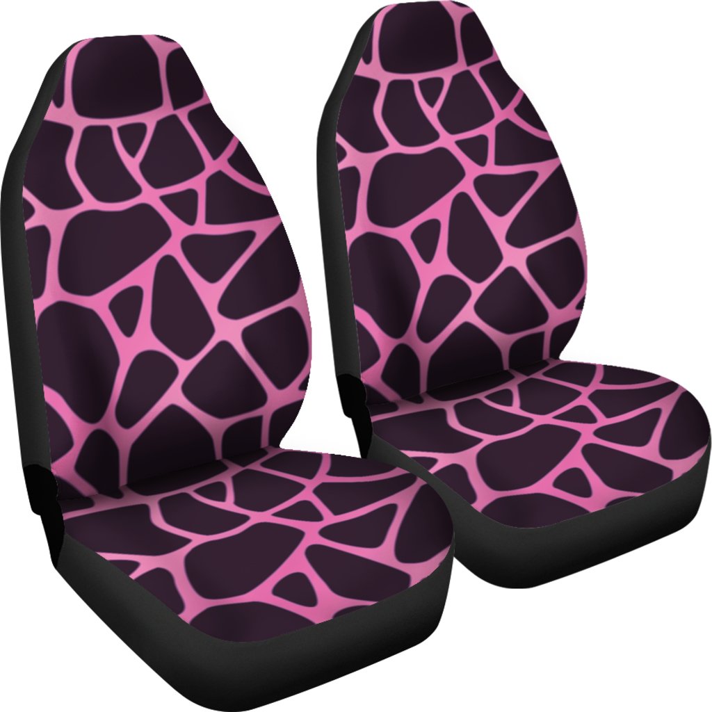 Giraffe Pink Background Texture Print Universal Fit Car Seat Covers