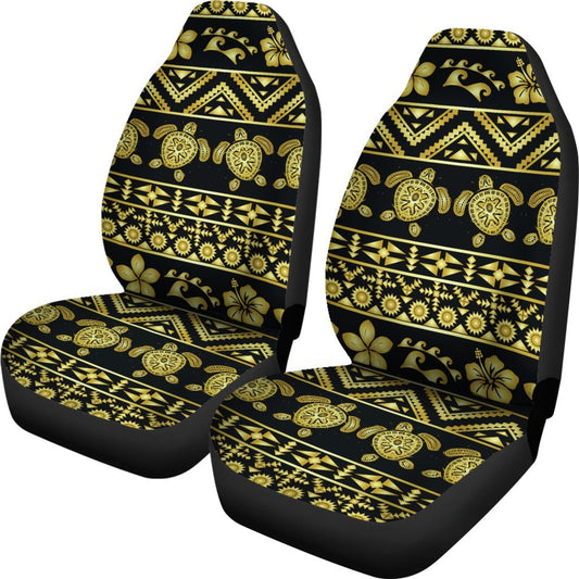 Tribal Aztec Sea Turtle Hawaiian Flower Universal Fit Car Seat Covers