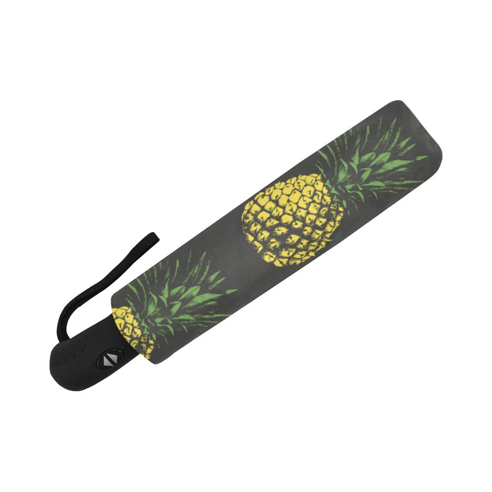 Gold Pineapple Automatic Foldable Umbrella