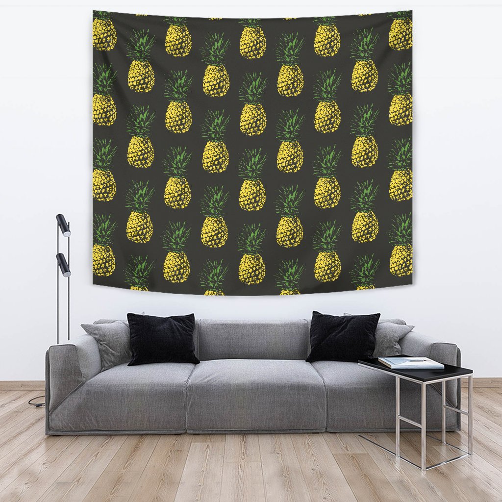 Gold Pineapple Wall Tapestry