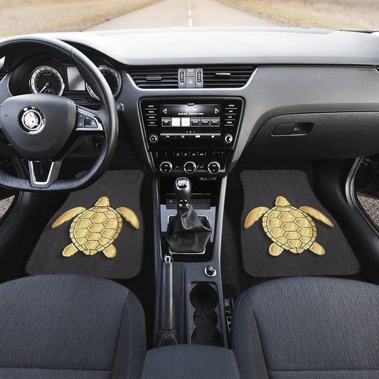 Gold Sea Turtle Car Floor Mats