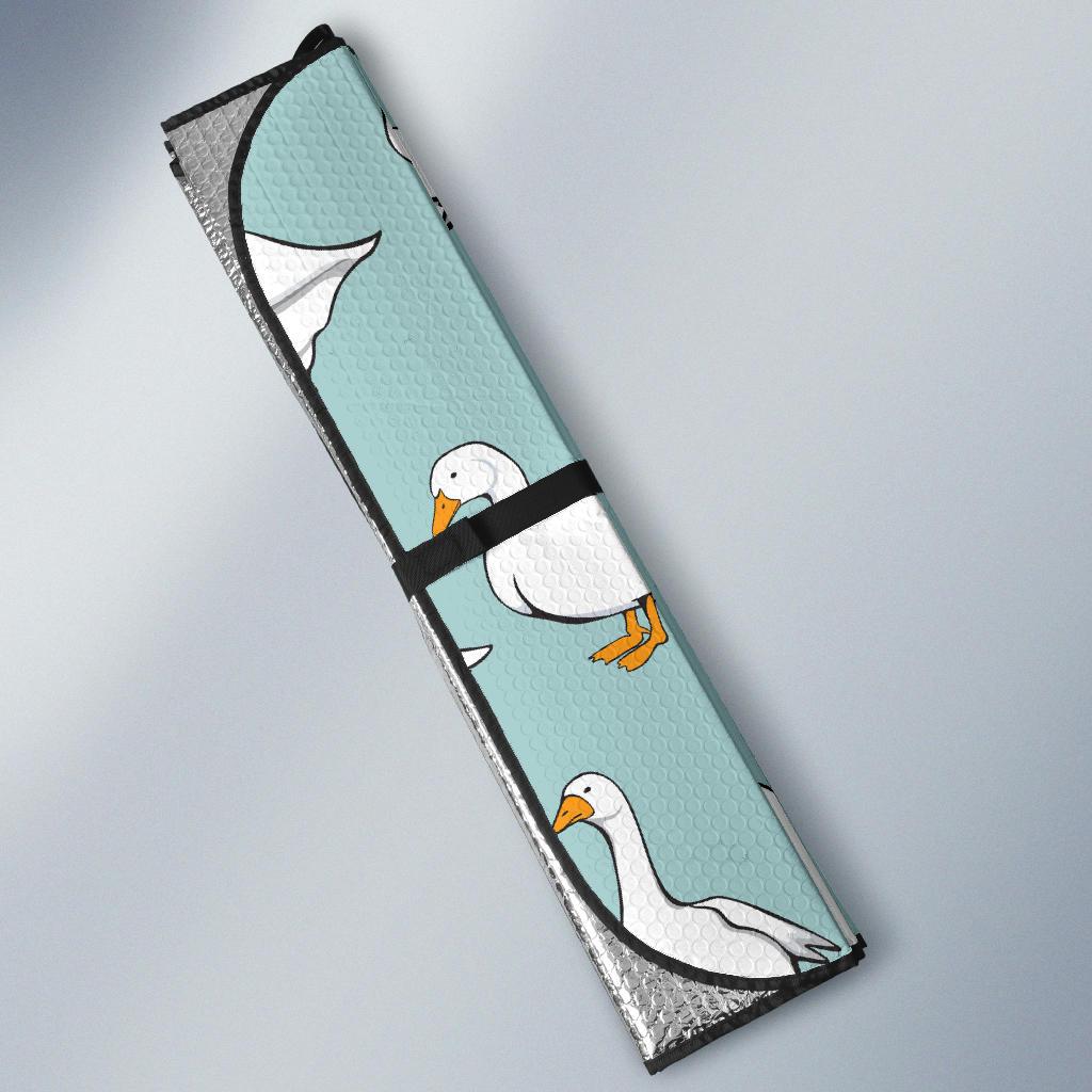Goose Pattern Print Design 02 Car Sun Shade-JORJUNE.COM