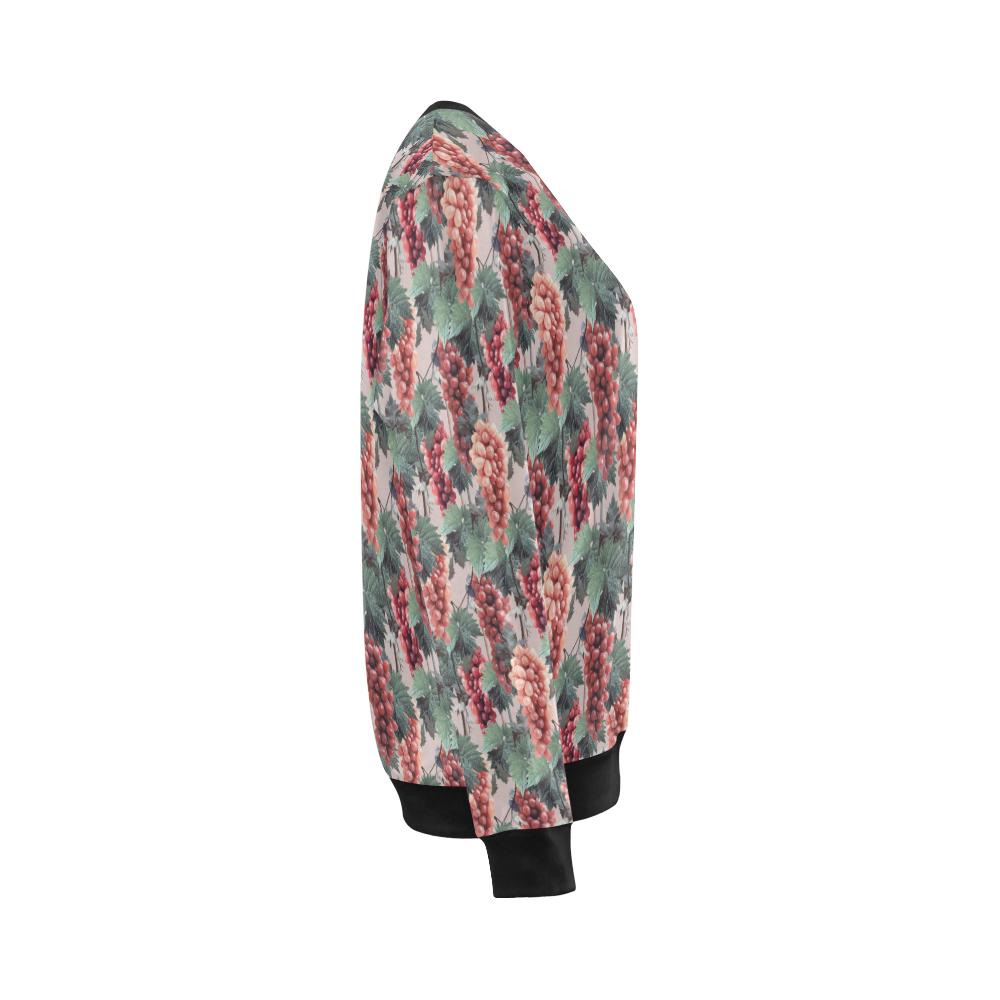 Grape Pattern Print Design GP01 Women Long Sleeve Sweatshirt-JorJune