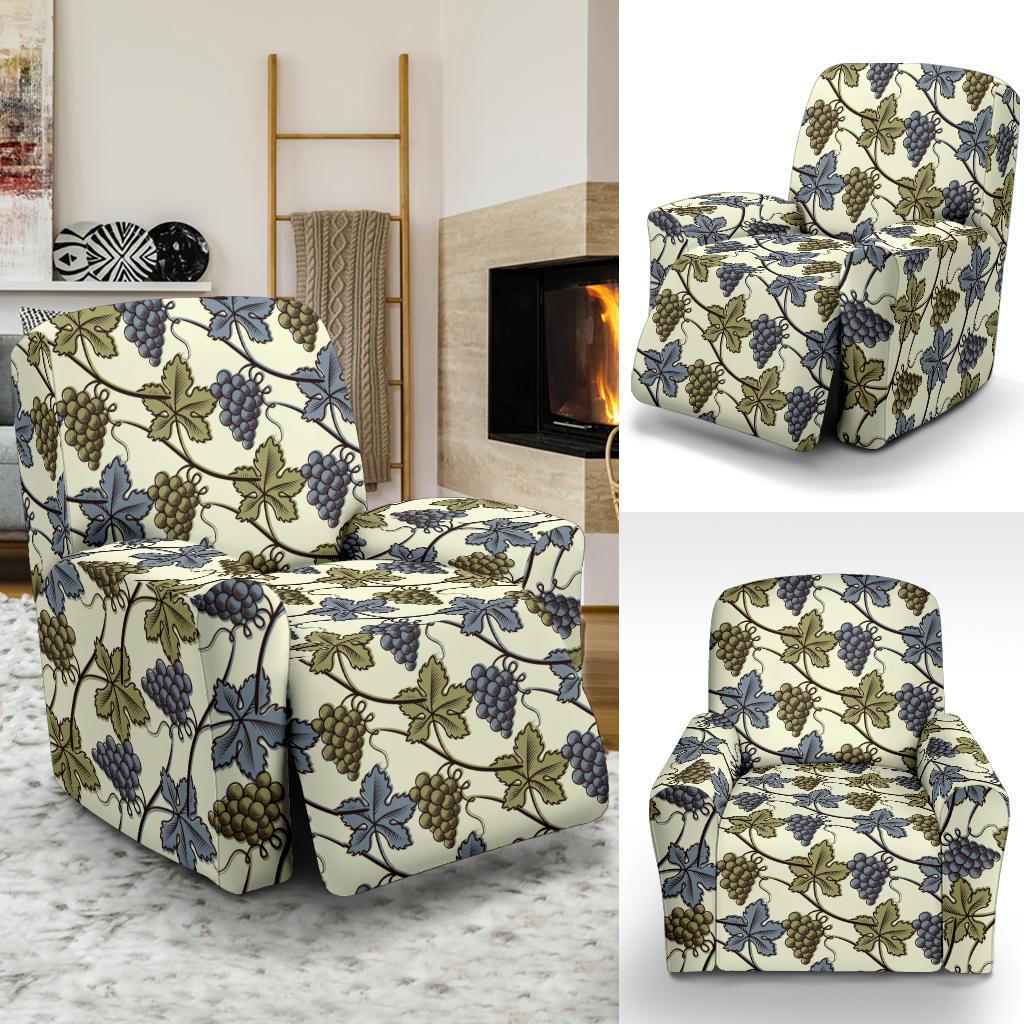 Grape Pattern Print Design GP03 Recliner Slipcover-JORJUNE.COM