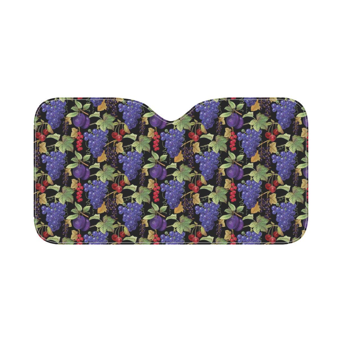 Grape Pattern Print Design GP05 Car Sun Shade-JorJune