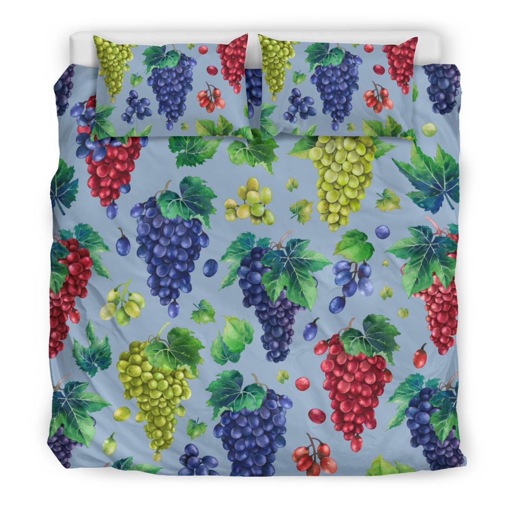 Grape Pattern Print Design GP06 Duvet Cover Bedding Set-JORJUNE.COM