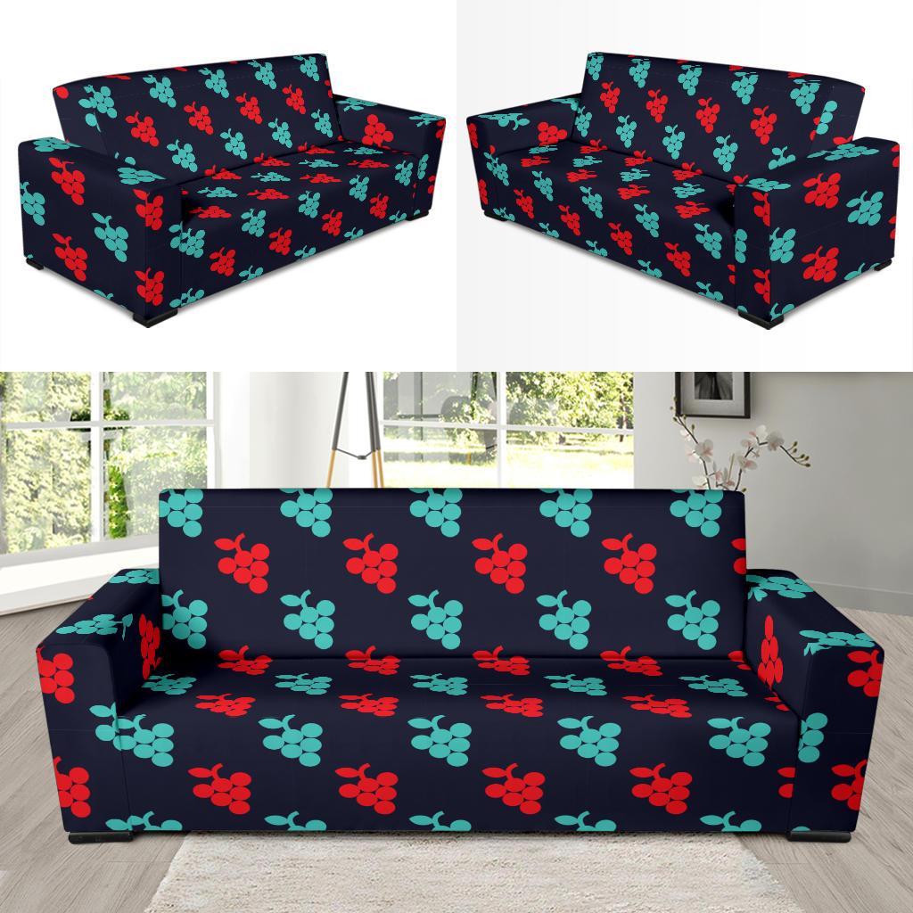 Grape Pattern Print Design GP07 Sofa Slipcover-JORJUNE.COM