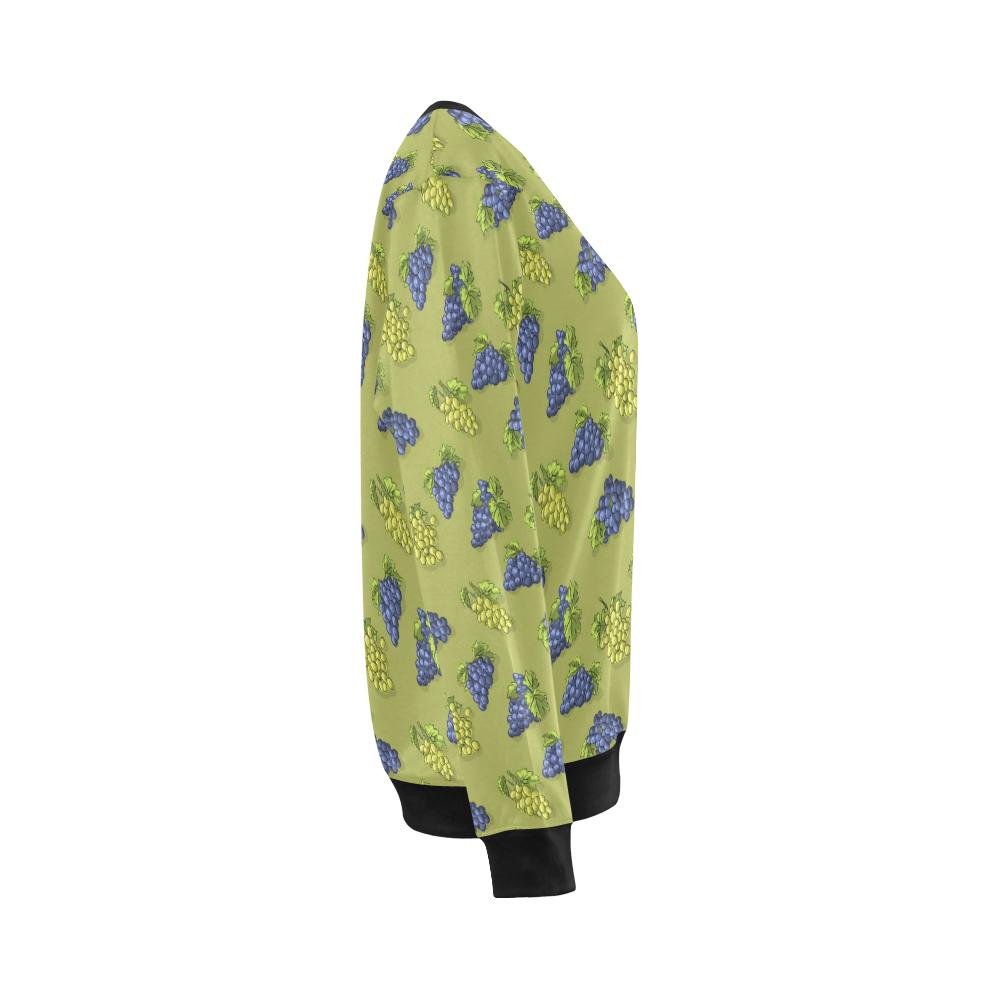 Grape Pattern Print Design GP08 Women Long Sleeve Sweatshirt-JorJune