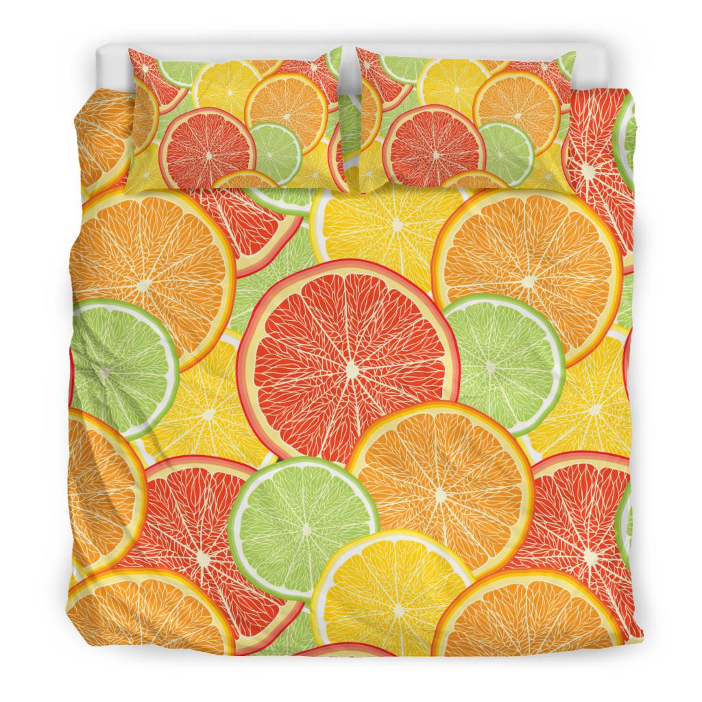 Grapefruit Pattern Print Design GF01 Duvet Cover Bedding Set-JORJUNE.COM