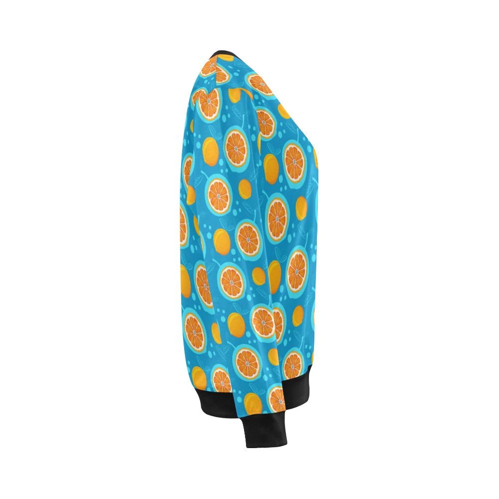 Grapefruit Pattern Print Design GF03 Women Long Sleeve Sweatshirt-JorJune