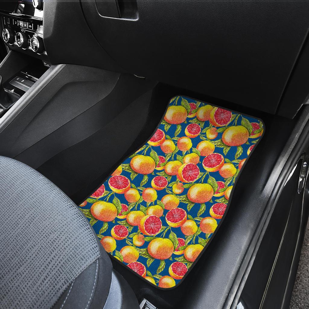 Grapefruit Pattern Print Design GF04 Car Floor Mats-JorJune