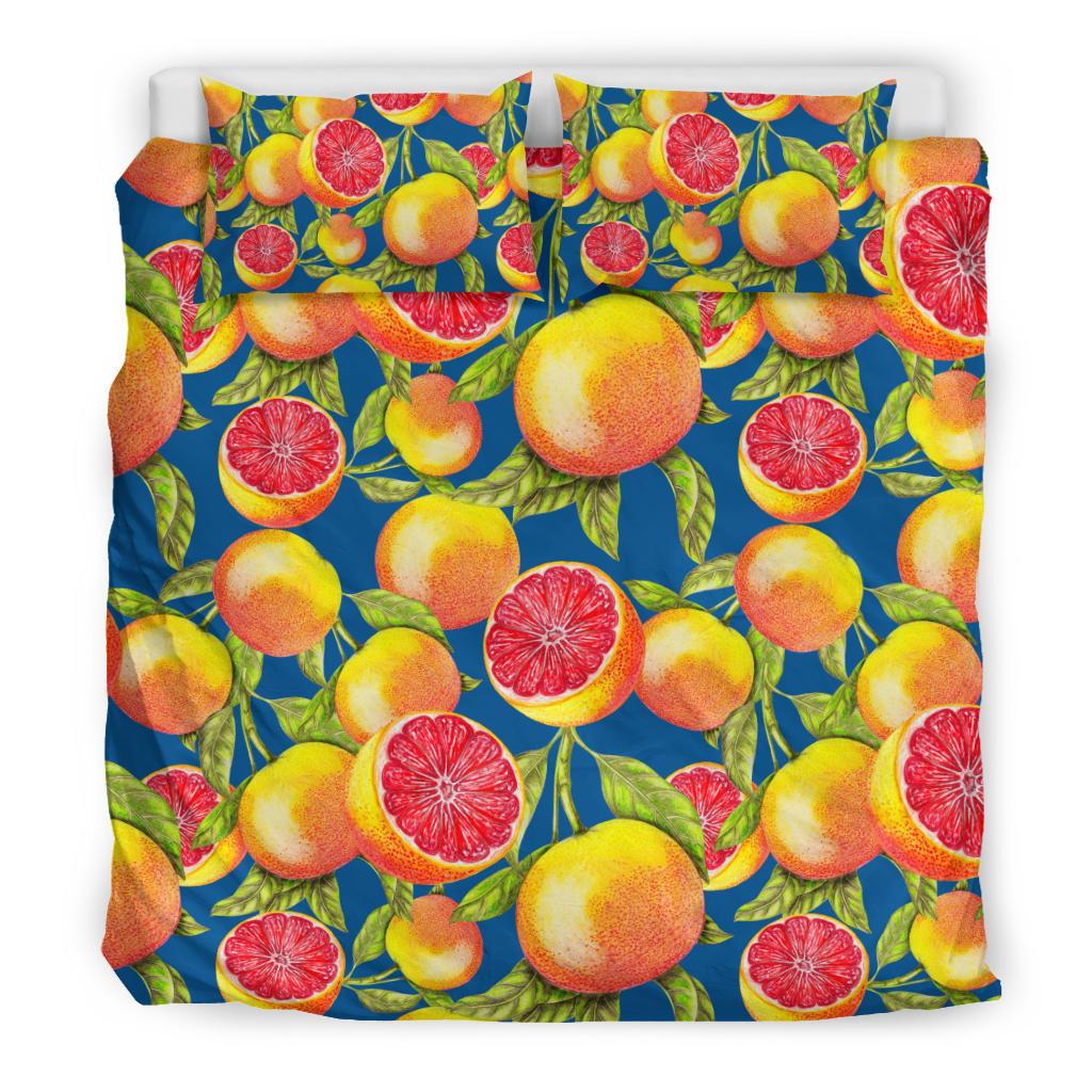 Grapefruit Pattern Print Design GF04 Duvet Cover Bedding Set-JORJUNE.COM